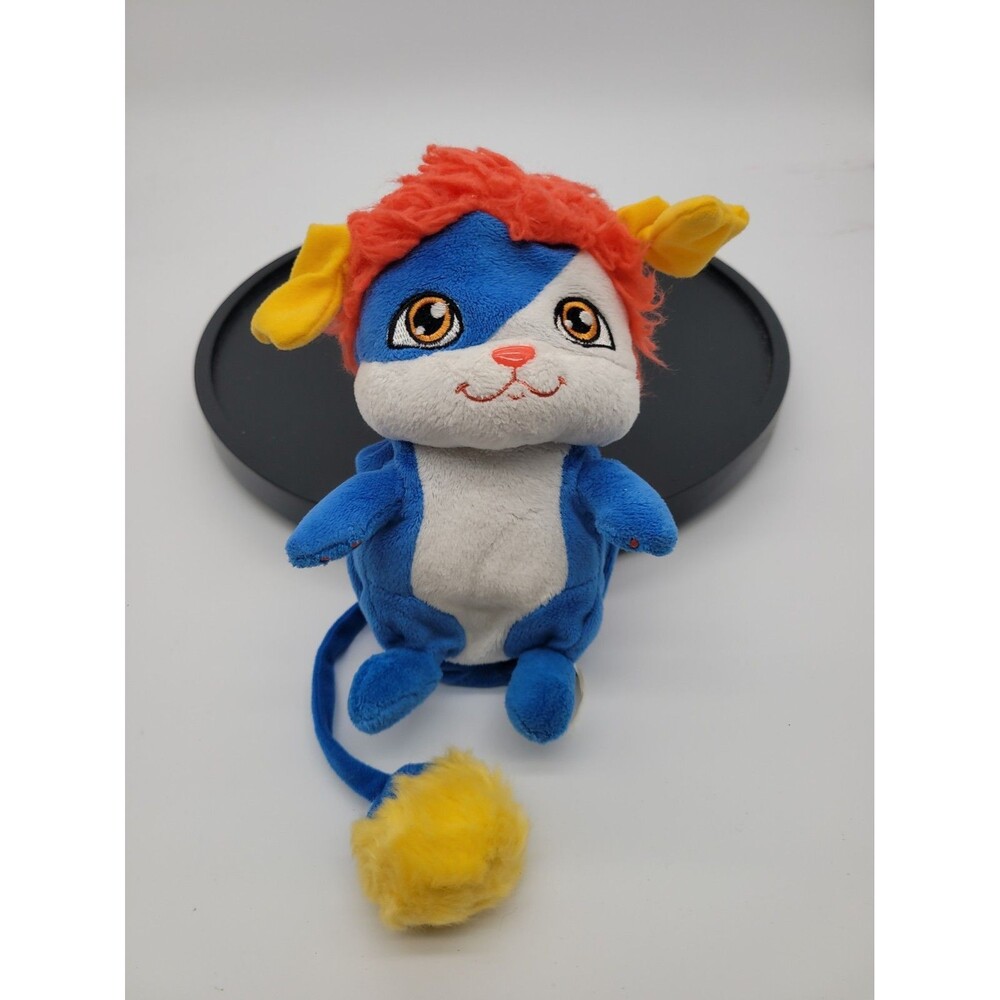 9" Popples Spin Master Izzy  Blue + White Popple  Stuffed Animal Plush Toy